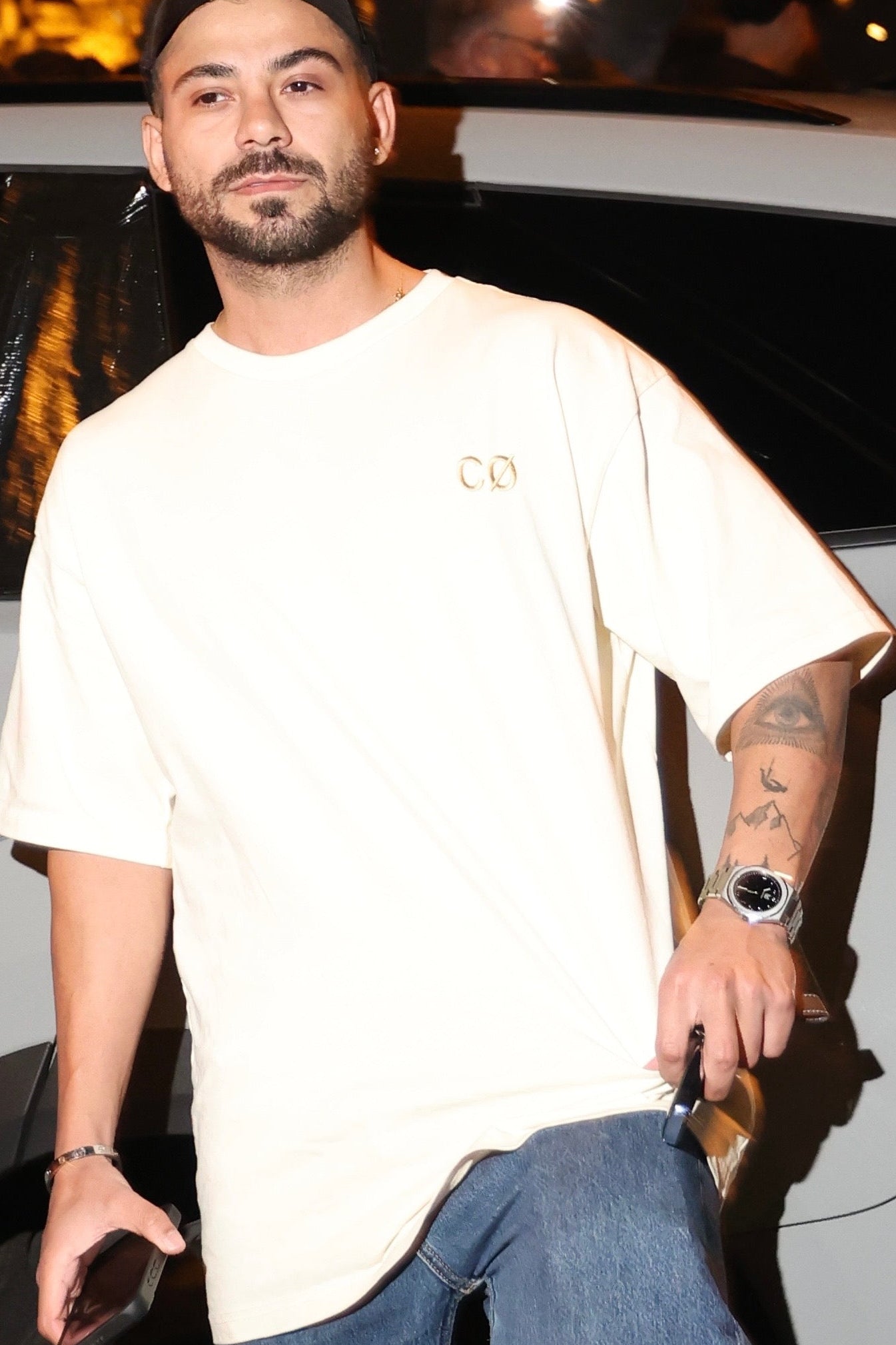 Casa Ønyx Oversized Tee - Bone White